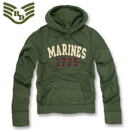 라피드 도미넌스(Rapid Dominance) [Rapid Dominance] R45 Military Pullover Hoodies Marines (Olive) - 라피드 도미넌스 미해병 풀오버 마린 후드 (올리