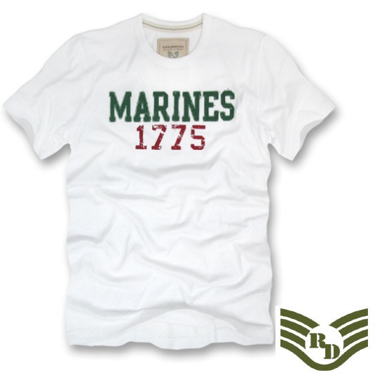 라피드 도미넌스(Rapid Dominance) 라피드 도미넌스 씰비치 미해병 슬림핏 티셔츠 (화이트)