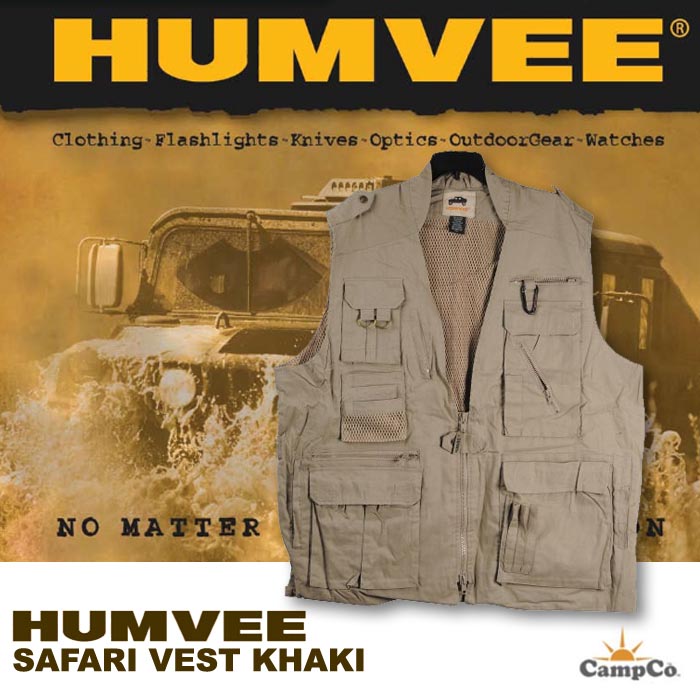 험비(Humvee) [Campco] Humvee Safari Vest (Khaki) - 캠프코 험비 사파리 베스트 조끼 (카키)