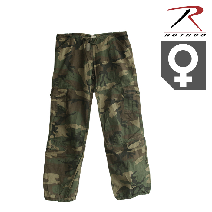 로스코(Rothco) [Rothco] Womens Vintage Paratrooper Pants (Woodland) - 로스코 여성용 빈티지 바지 (우드랜드)