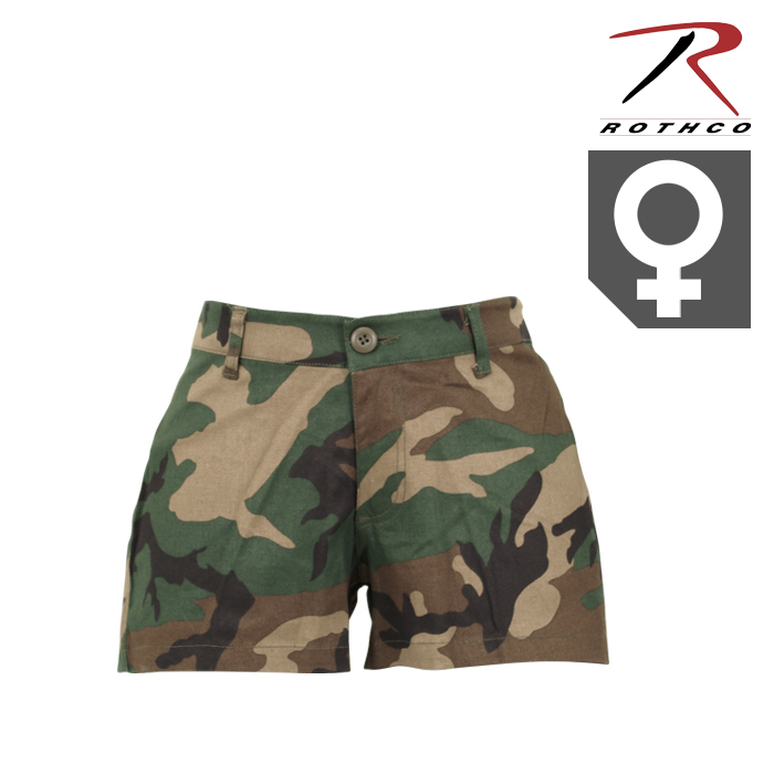 로스코(Rothco) [Rothco] Womens Woodland Camo Shorts - 로스코 우드랜드 카모 숏 팬츠 (여성용)