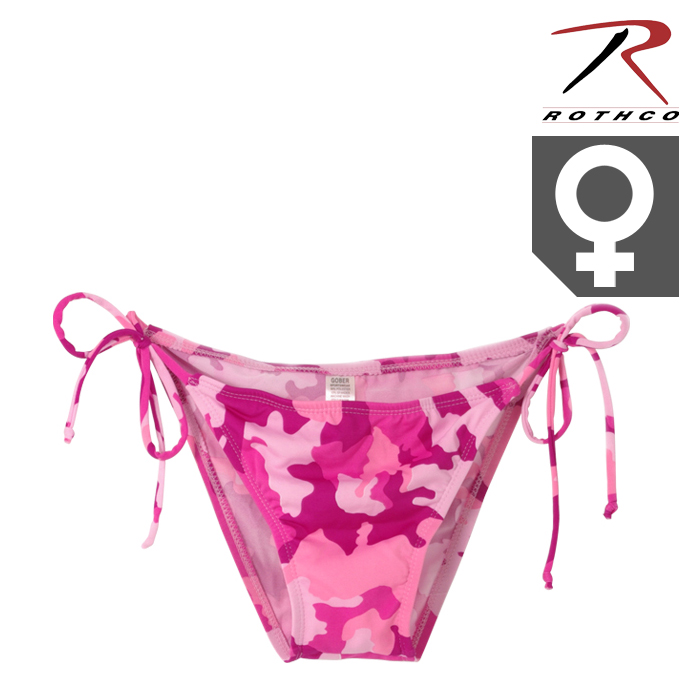 로스코(Rothco) [Rothco] Womens Camo String Bikini Bottom (Pink) - 로스코 여성용 카모 스트링 비키니 하의 (핑크)