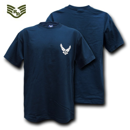 라피드 도미넌스(Rapid Dominance) 라피드 도미넌스 미공군 에어포스 티셔츠 (가슴 로고만) (네이비)