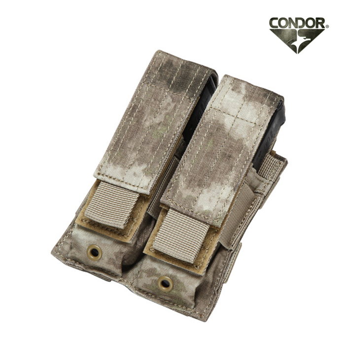 콘도르(CONDOR) [Condor] MA23 Double Pistol Mag Pouch (A-TACS) - 콘도르 MA23 더블 피스톨 매그 파우치 에이-텍