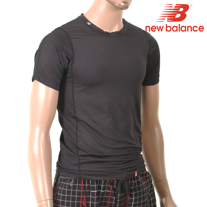 뉴발란스(New Balance) 뉴발란스 컴프레이션 풀메쉬 반팔 언더셔츠 (블랙)