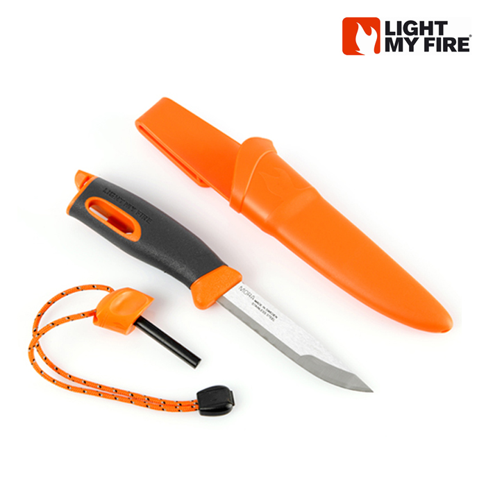 라이트마이파이어(LightMyFire) 라이트 마이 파이어 스웨덴 캠핑용 파이어스틸 나이프 (오렌지)