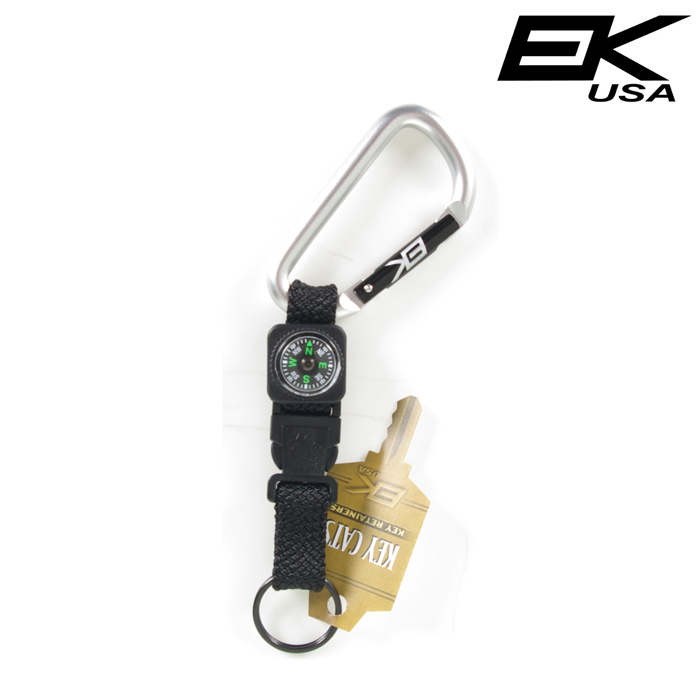 이케이유에스에이(EK USA) [EK Ekcessories] Keybiner II w/ Compass (Black) - EK 열쇠고리/나침반 카라비너 (블랙)
