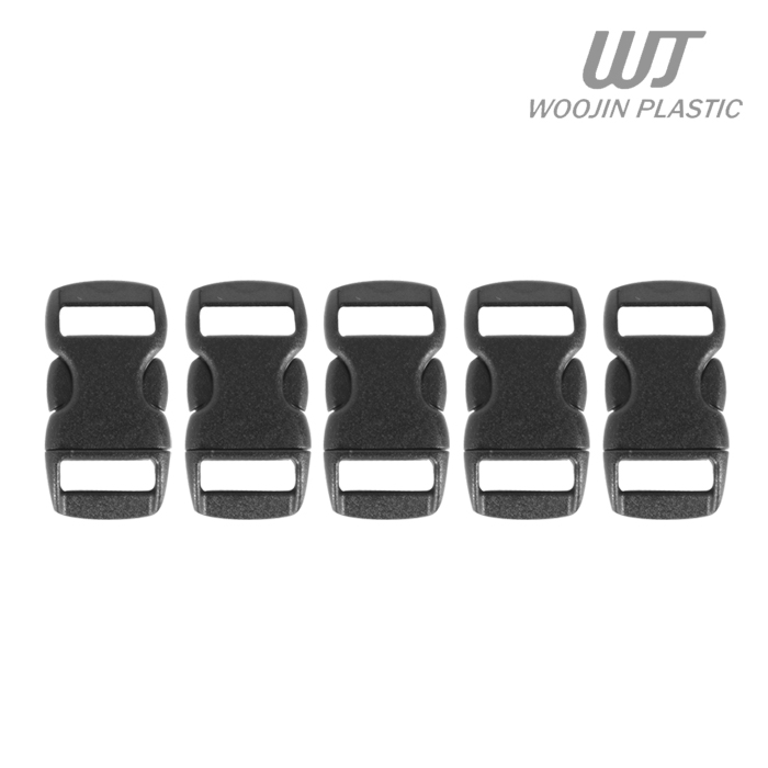우진플라스틱(WJ Plastic) 우진 플라스틱 10mm 키티 클립 5개 세트 (7262/블랙)