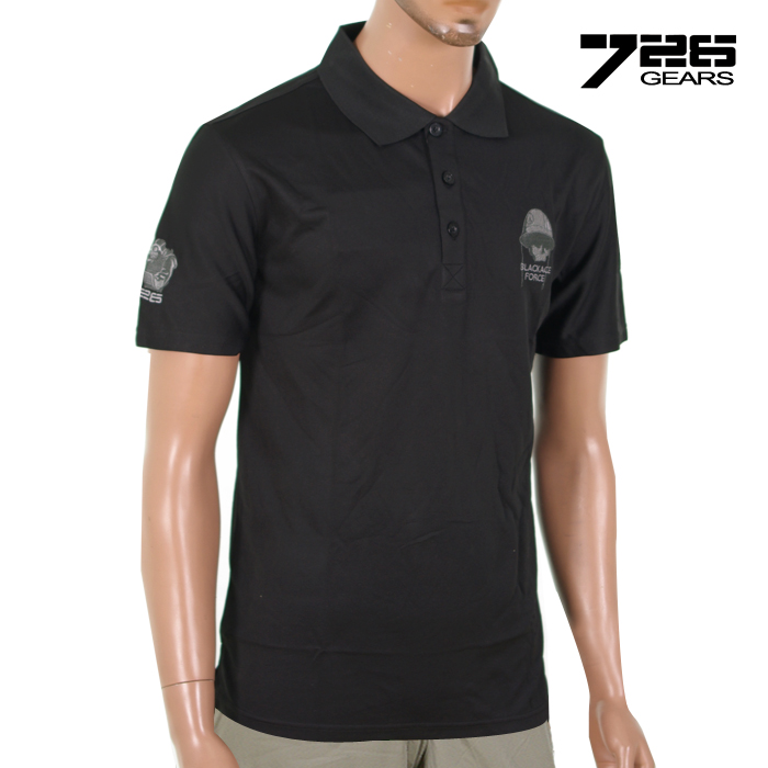 726(726) [726GEARS] Polo T-shirt (Black) - 726기어 폴로 기능성티 (블랙)