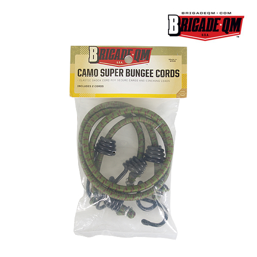 브리게이드(Brigade Quartermasters) [Brigade] HD Camo Bungee Cords 2PK (Wooland) - 헤비 듀티 번지 코드 2팩 (우드랜드)