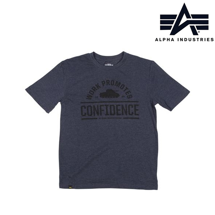 알파 인더스트리(Alpha Industries) [Alpha] Confidence (Navy) - 알파 컨피던스 로고 반팔 티셔츠 (네이비)