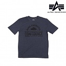 [Alpha] Confidence (Navy) - 알파 컨피던스 로고 반팔 티셔츠 (네이비)