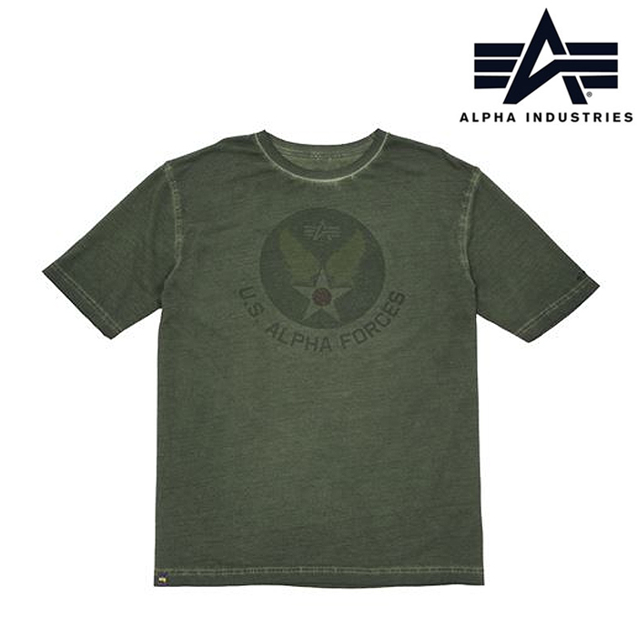 알파 인더스트리(Alpha Industries) [Alpha] US Alpha Forces Tee (OD) - 알파 US 알파 포스 티셔츠 (OD)