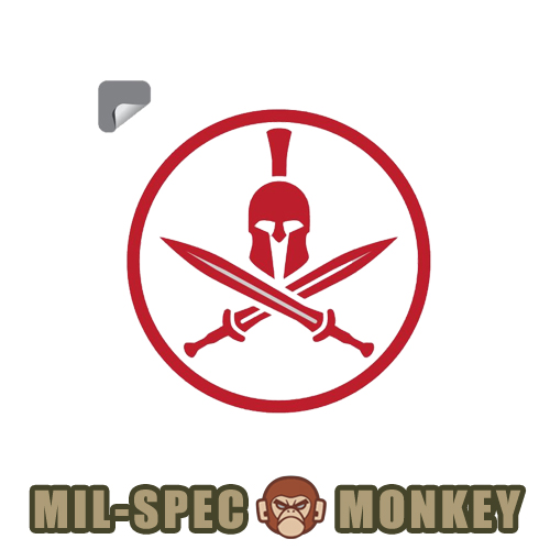 밀스펙 몽키(Mil Spec Monkey) 밀스펙 몽키 스파르탄 헬멧 데칼 스티커 (레드)