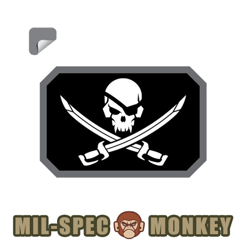 밀스펙 몽키(Mil Spec Monkey) 밀스펙 몽키 파이러트 스컬 플래그 데칼 스티커 (스와트)