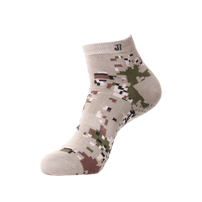 제이세븐(J7) [J7] Anionic Military Digital Pattern Short Socks (TAN) - 제이세븐 기능성 음이온 디지털 패턴 PVC주기형 양말 (반목/
