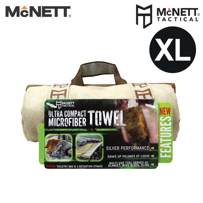 맥넷(Mcnett) 맥넷 택티컬 울트라 컴팩트 마이크로파이버 타올 XL (샌드)