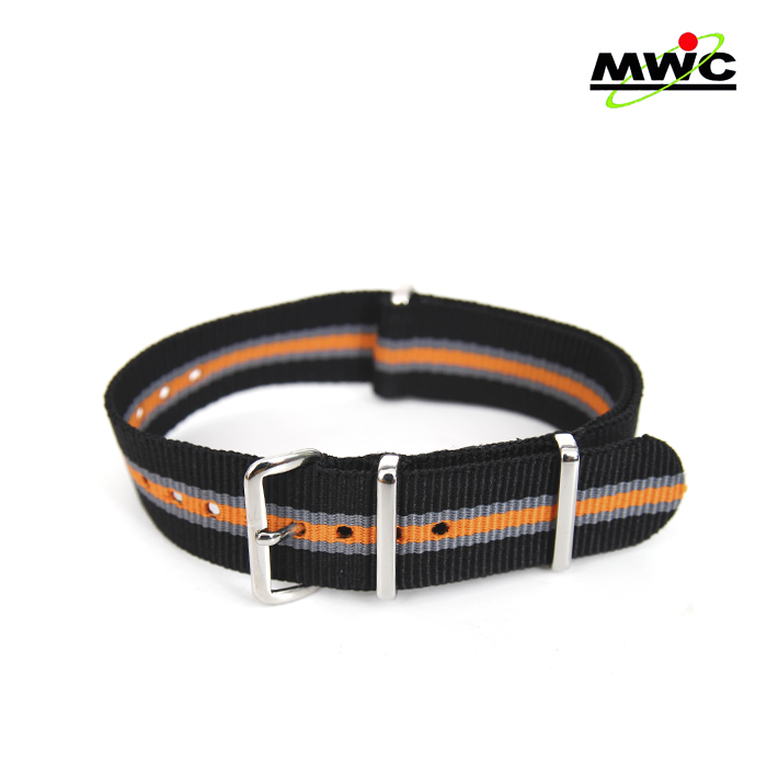 엠더블유씨(MWC) [MWC] Natoband 20mm Strap (Black/Orange) - 엠더블유씨 나토밴드 20mm 스트랩 (블랙/오렌지)