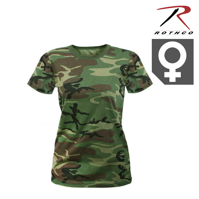 로스코(Rothco) 로스코 여성용 롱 반팔 티셔츠 (우드랜드)