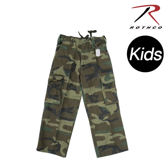 로스코(Rothco) [Rothco] Kids Vintage Fatigue Pants (Woodland) - 로스코 키즈 빈티지 퍼티그 팬츠 (우드랜드)