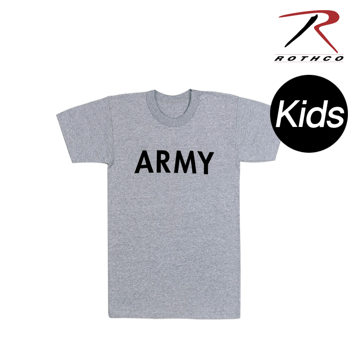 로스코(Rothco) [Rothco] Kids Army Physical Training T Shirt (Gray) - 로스코 키즈 아미 피지컬 트레이닝 반팔 티셔츠 (그레이)