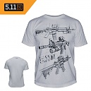 [5.11 Tactical] LOGO T-Shirt AR Sketch (Cinder) - 5.11 택티컬 티셔츠 AR 스케치  (신더/41006CD)