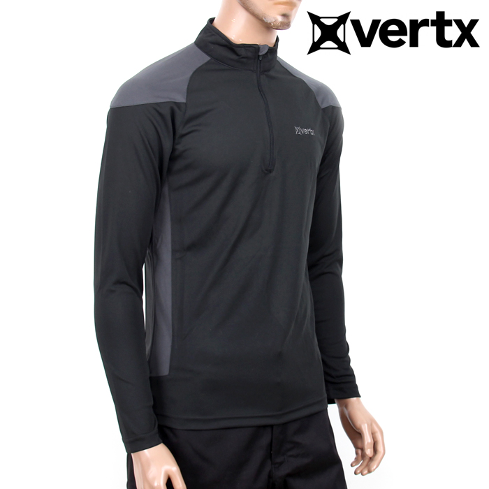 버텍스(Vertx) 버텍스 슈터 쿼터 1/4 짚 셔츠 (블랙)