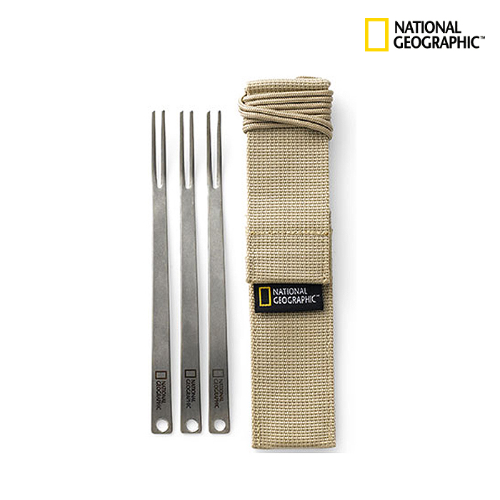 네셔널 지오그래픽(National Geographic) [National Geographic] Titanium Fork Set - 내셔널지오그래픽 티타늄 포크 3세트