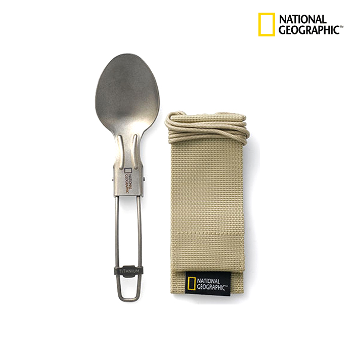 네셔널 지오그래픽(National Geographic) [National Geographic] Titanium Folding Spoon - 내셔널지오그래픽 티타늄 폴딩 스푼