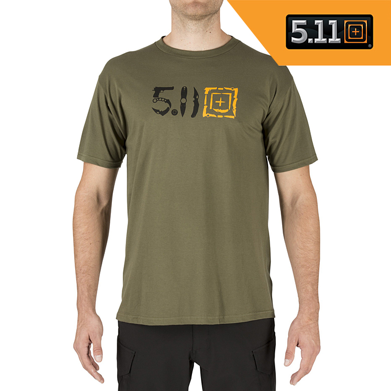 511 택티컬(511 Tactical) 5.11 택티컬 나이프 파이트 티셔츠 (밀리터리 그린)