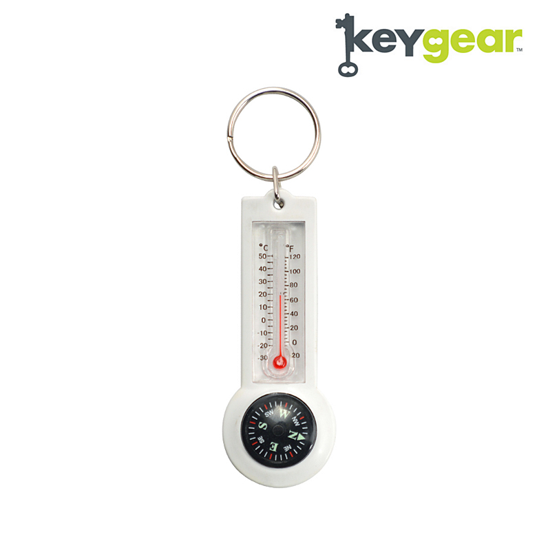 키기어(Key Gear) [Key Gear] Compass Thermometer (White) - 키기어 컴파스 서모미터 (화이트)