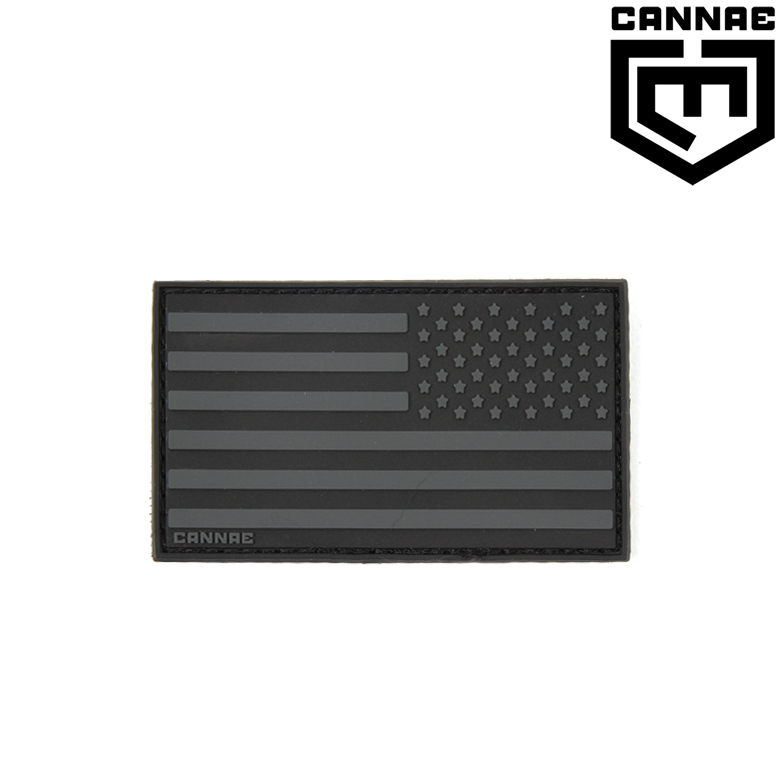 칸네(Cannae) [Cannae] USA Patch Right (Black) - 칸네 오른팔용 성조기 패치 (블랙)