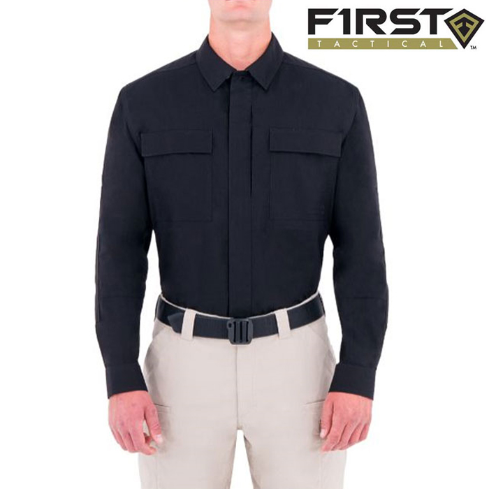 퍼스트 택티컬(First Tactical) [First Tactical] Tactix Long Sleeve BDU Shirt (Black) - 퍼스트 택티컬 택티스 롱 슬리브 BDU 셔츠 (블랙)