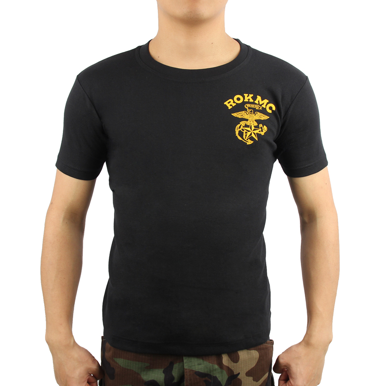 기타브랜드(ETC) ROKMC Anchor T-Shirt (Black) - 해병대 앵카 로고 반팔 전역 티셔츠 (블랙)