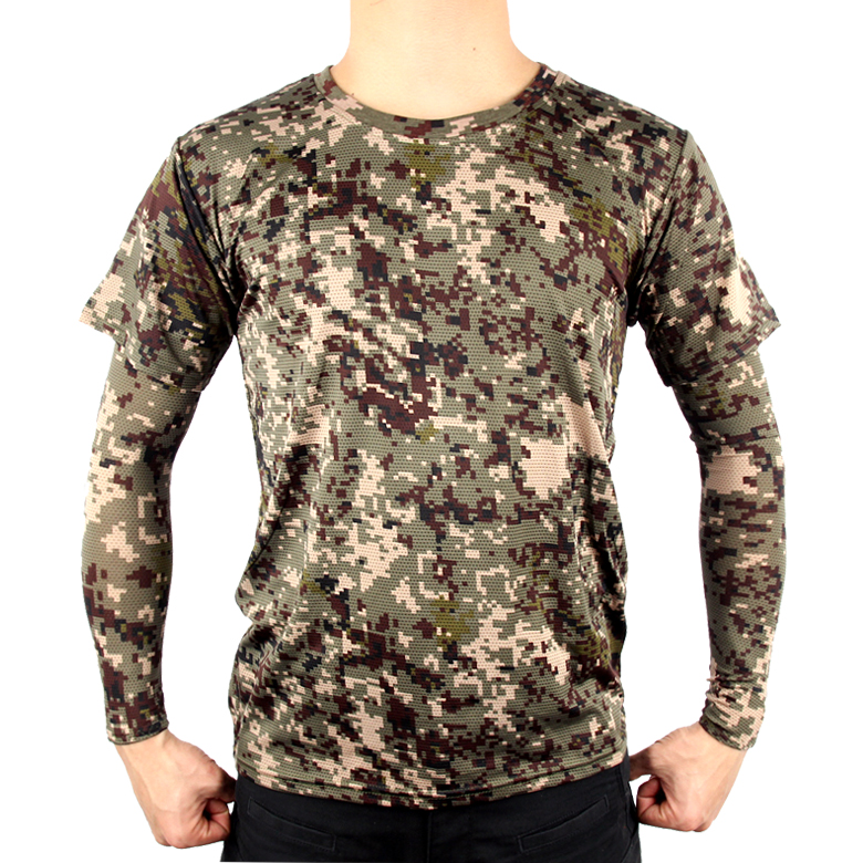 기타브랜드(ETC) 실속형 망사 라운드 반팔 티셔츠 + 쿨토시 세트 (육군픽셀)
