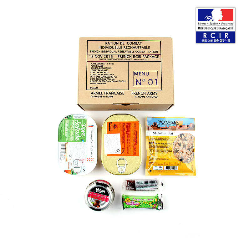 프랑스전투식량(RCIR) [RCIR] Bocage France Weekly Monday Package - 프랑스 전투식량 보카쥬 월요일 패키지
