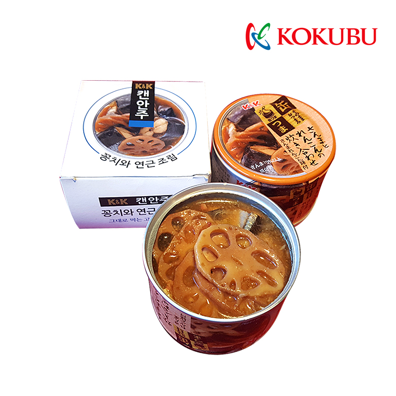 코쿠부(KOKUBU) [KOKUBU] K&K 캔안주 꽁치 연근 조림