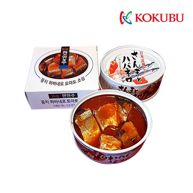 코쿠부(KOKUBU) [KOKUBU] K&K 캔안주 꽁치 하바네로 토마토 조림