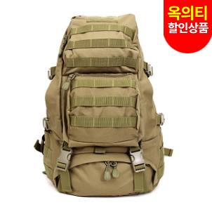 리퍼 상품(refurbish) Military Outdoor Backpack (TAN) - 밀리터리 아웃도어 백팩 (TAN)지퍼불량(옥의티 상품)