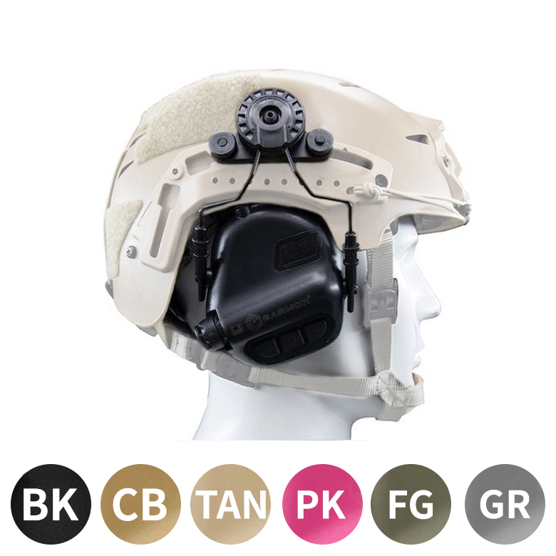 이어모어(Earmor) 이어모어 M31H EXFIL 헬멧 레일용 히어링 프로텍터 위드 AUX 인풋