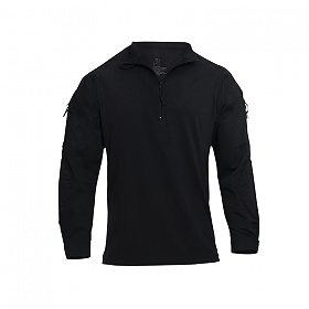 (Rothco) 로스코 1/4 짚 택티컬 에어소프트 컴뱃 셔츠 (블랙)