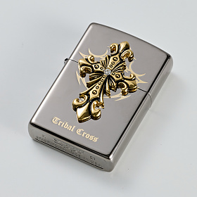 지포(Zippo) 지포 트라이벌 크로스 엠블렘 1 (BK)