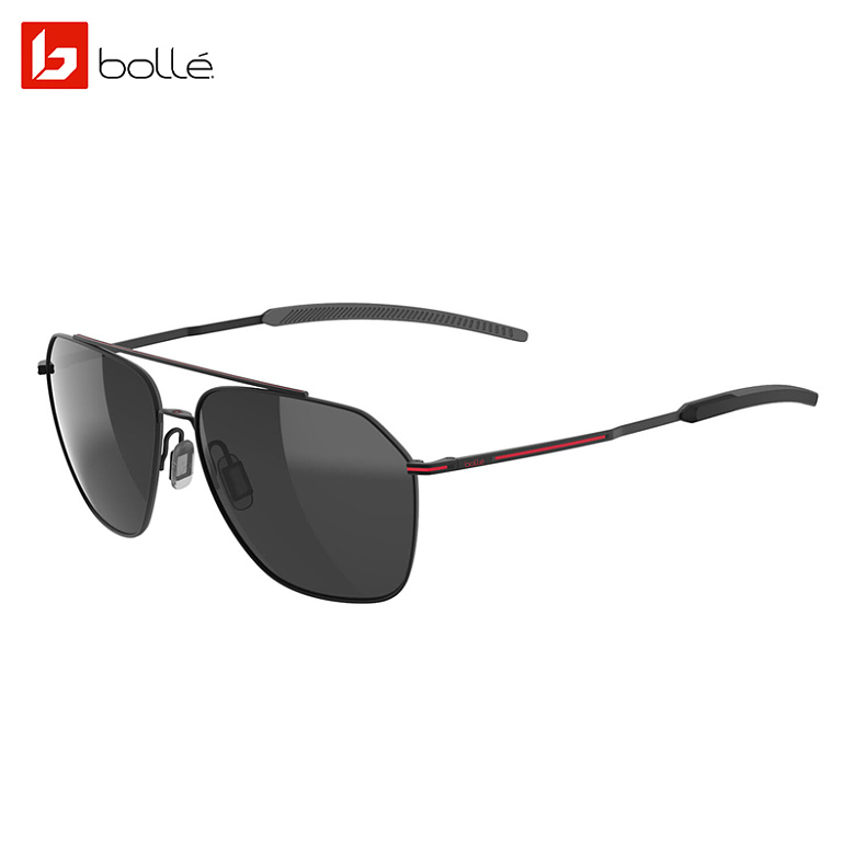 볼레(Bolle) 볼레 선글라스 소스 블랙 레드 매트 / 볼트+ 건 폴라라이즈드 편광렌즈 (BS143004)