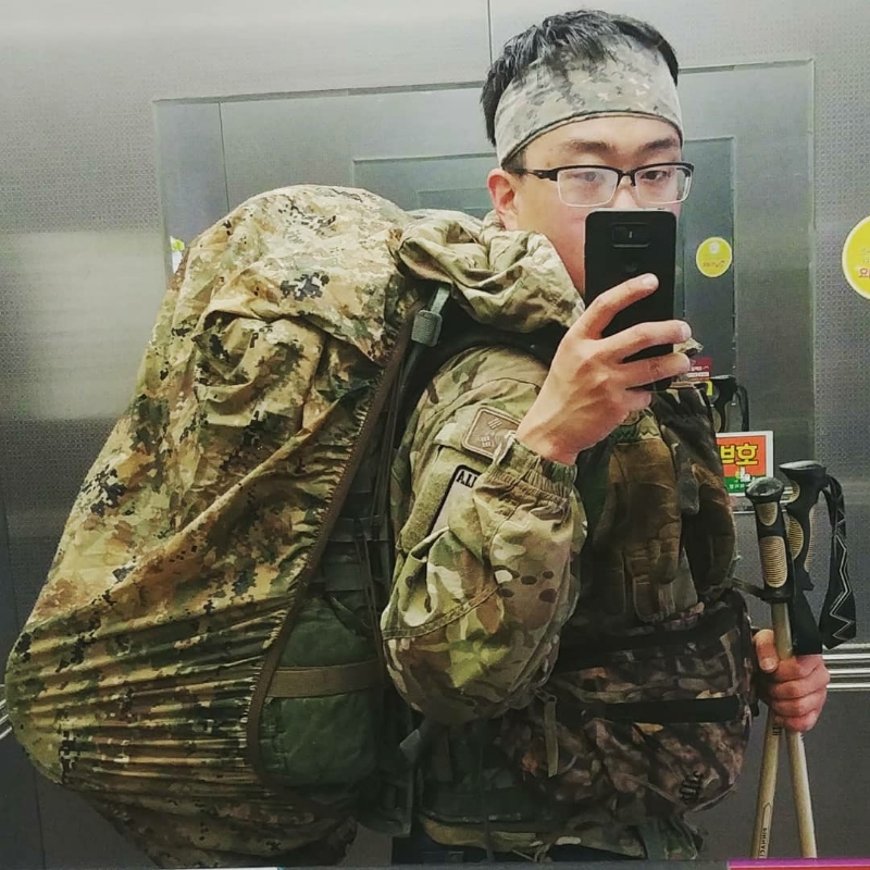 100리터급 대형 배낭에 씌울수있다