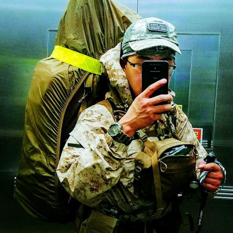 Eberlestock 배낭 frontpack 으로 사용