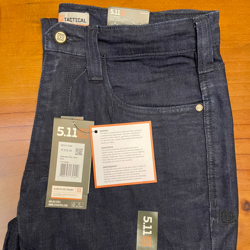 5.11 택티컬 디펜더 플렉스 진 슬림 팬츠(인디고)