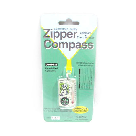 와이씨엠(YCM) [YCM] Zipper Compass - YCM 나침의 겸용 야광 온도계