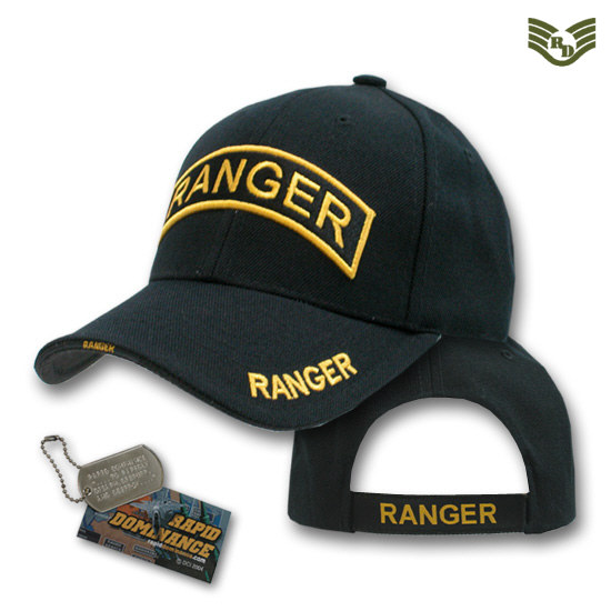 라피드 도미넌스(Rapid Dominance) [Rapid Dominance] RD - Embroidered Military Baseb. Ranger Black - 라피드 도미넌스 레인져 캡모자