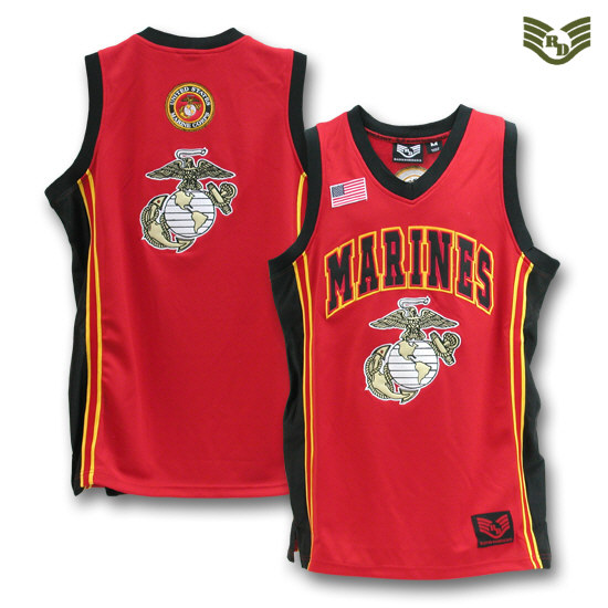 라피드 도미넌스(Rapid Dominance) [Rapid Dominance] Basketball Jersey Marine Red - 라피드 도미넌스 미해병 농구 박스 티셔츠