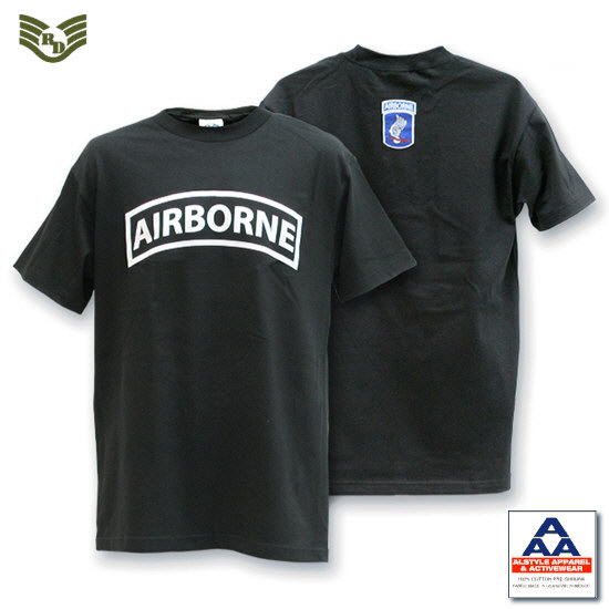 라피드 도미넌스(Rapid Dominance) [Rapid Dominance] Military T is 173rd Airborne Black - 라피드 도미넌스 미공수 173rd 티셔츠